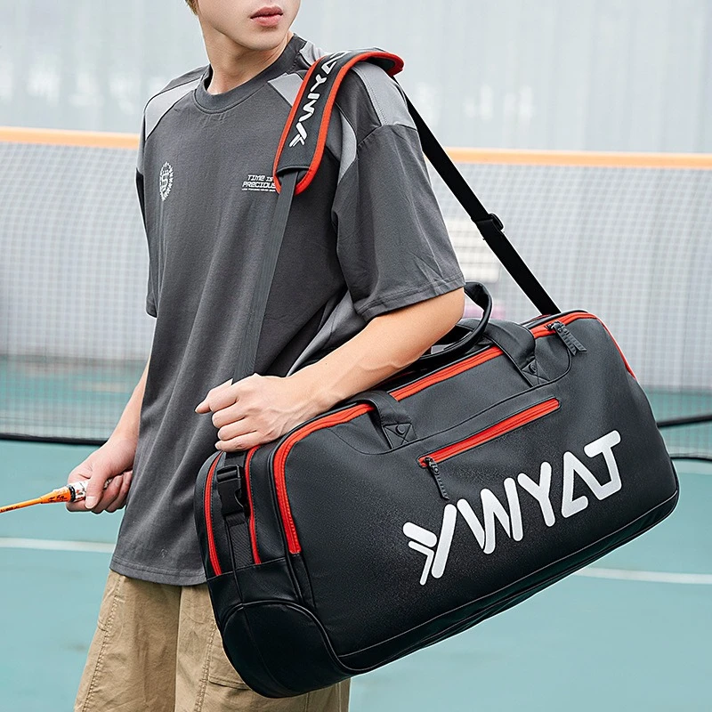Badminton Shoulder Backpack & Handheld Tennis Racket Pouch, Sports Gear Storage Bag,Stain Resistant Easy Clean Scratch Proof Bag