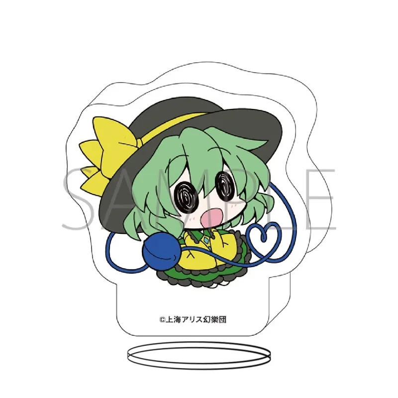 Anime Touhou Project CharaDitional Toy Ver Reimu Hakurei Q-Style Acrylic Stand Model Plate Keychains Desktop Ornament