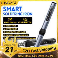 FNIRSI HS-01 Smart Electric Soldering Iron PD 65W Adjustable Constant Temperature Fast Heat Portable Soldering Iron Station Kit