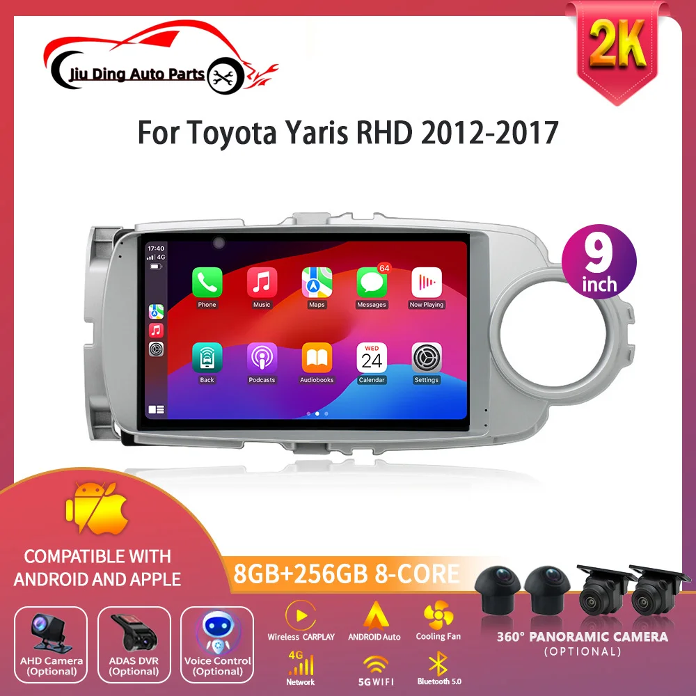 

Right Handle Drive Android 14 For Toyota Yaris 2012 - 2017 Car Radio Multimedia Video Wireless Apple Carplay Stereo 2 Din Screen