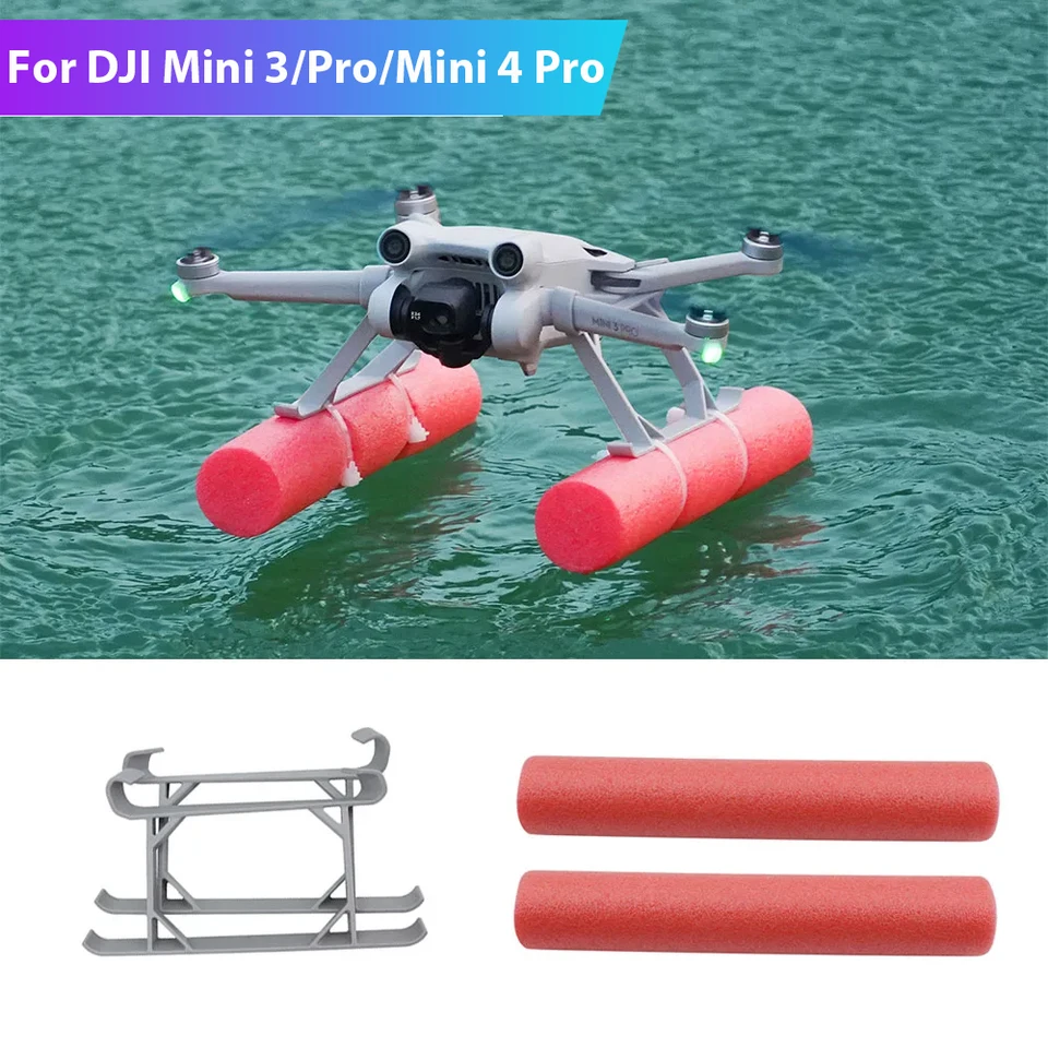Wasserfahrwerk Für DJI Mini 3/Mini 4 Pro – Schwimmer Rot/grau, Leicht & Stabil