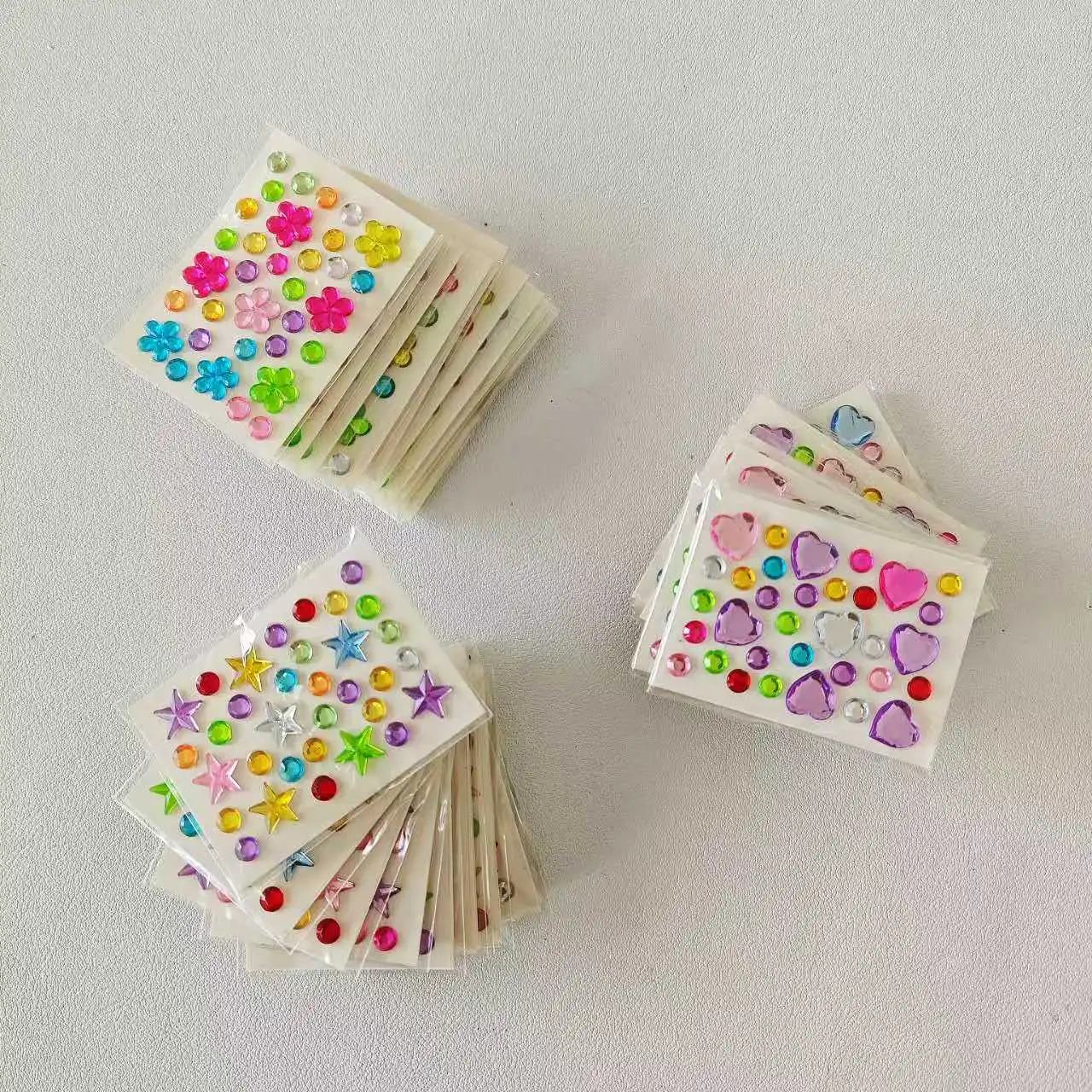 10 style wholesale colorful diamond mini sticker accessories DIY acrylic three-dimensional decoration children's and students'