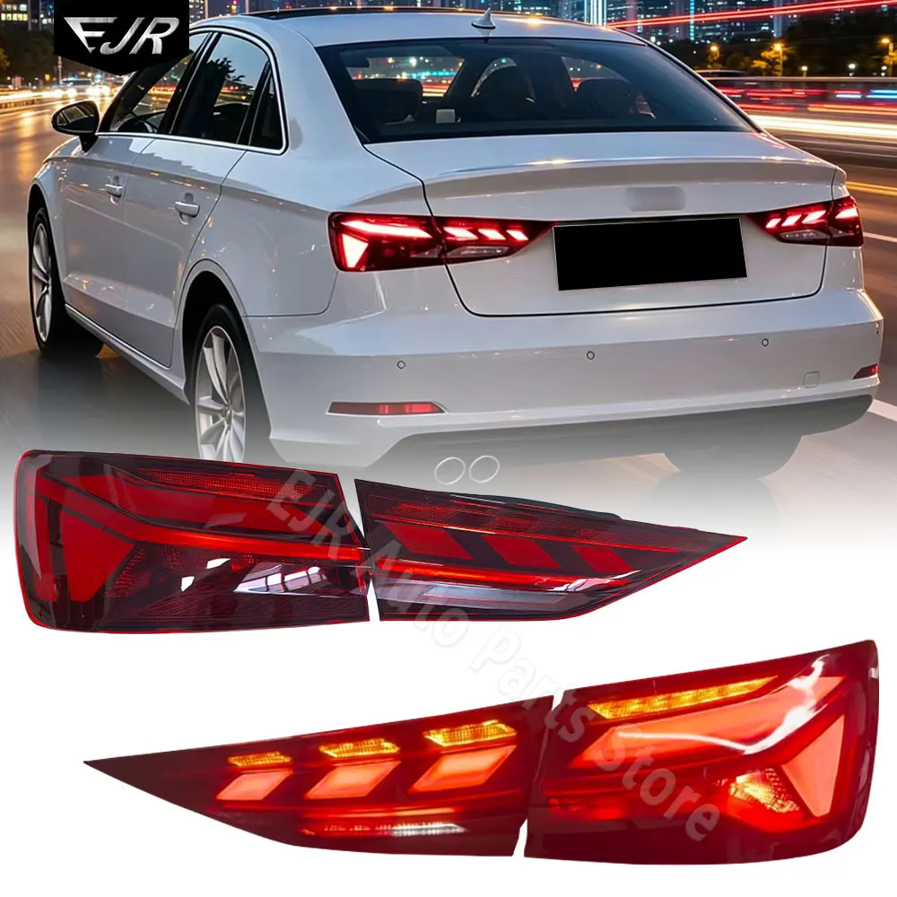 

For Audi A3 Taillight 2013-2016 Assembly Modified RS Style Rear Tail Light LED Brake Turn Driving Back Lights Car Lamp Accessory