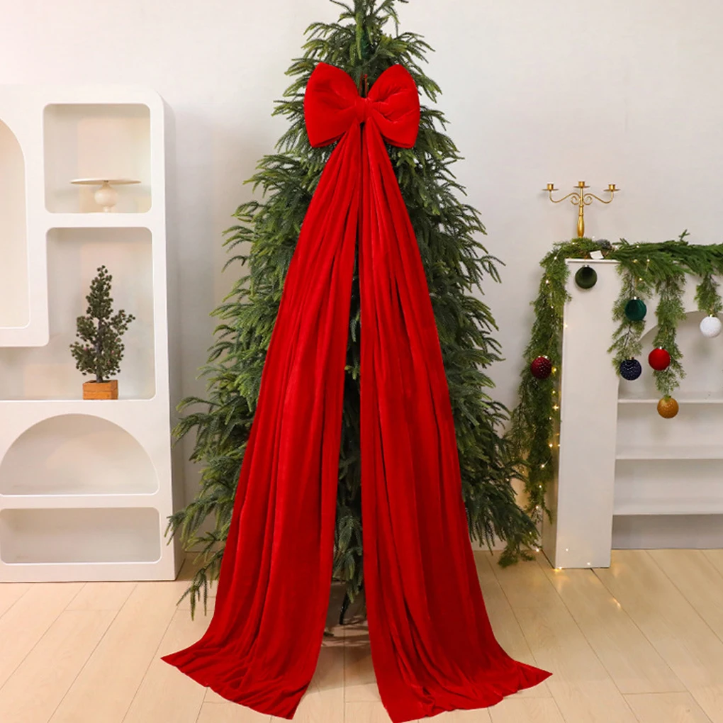 Restaurant Splendor Giant Christmas Bow – Reusable Extra Large And Made Of Soft Velvet Christmas Extra Large Velvet Bows
