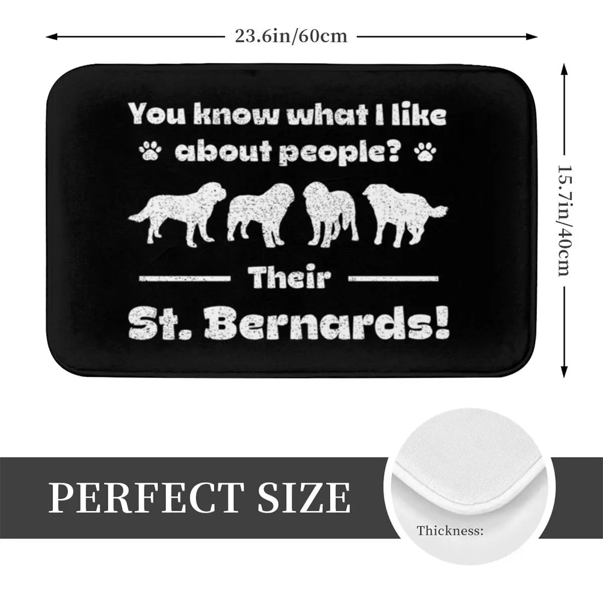 Professional Saint Bernard Groomer Doormat Non-slip Bathroom Floor Mats Home Entrance Rug Kitchen Bedroom Carpet Hallway Footpad