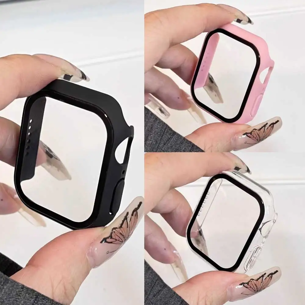 Tempered Glass+Cover For Apple Watch 10 42mm 46mm Matte Hard PC bumper Screen Protector Case iWatch series 10 46mm Accessories