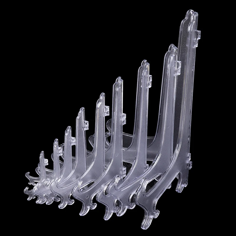 

10Pcs/5PCS Plastic Clear Easels Plate Holders Display Stand Stander Picture Frame Photo Tools