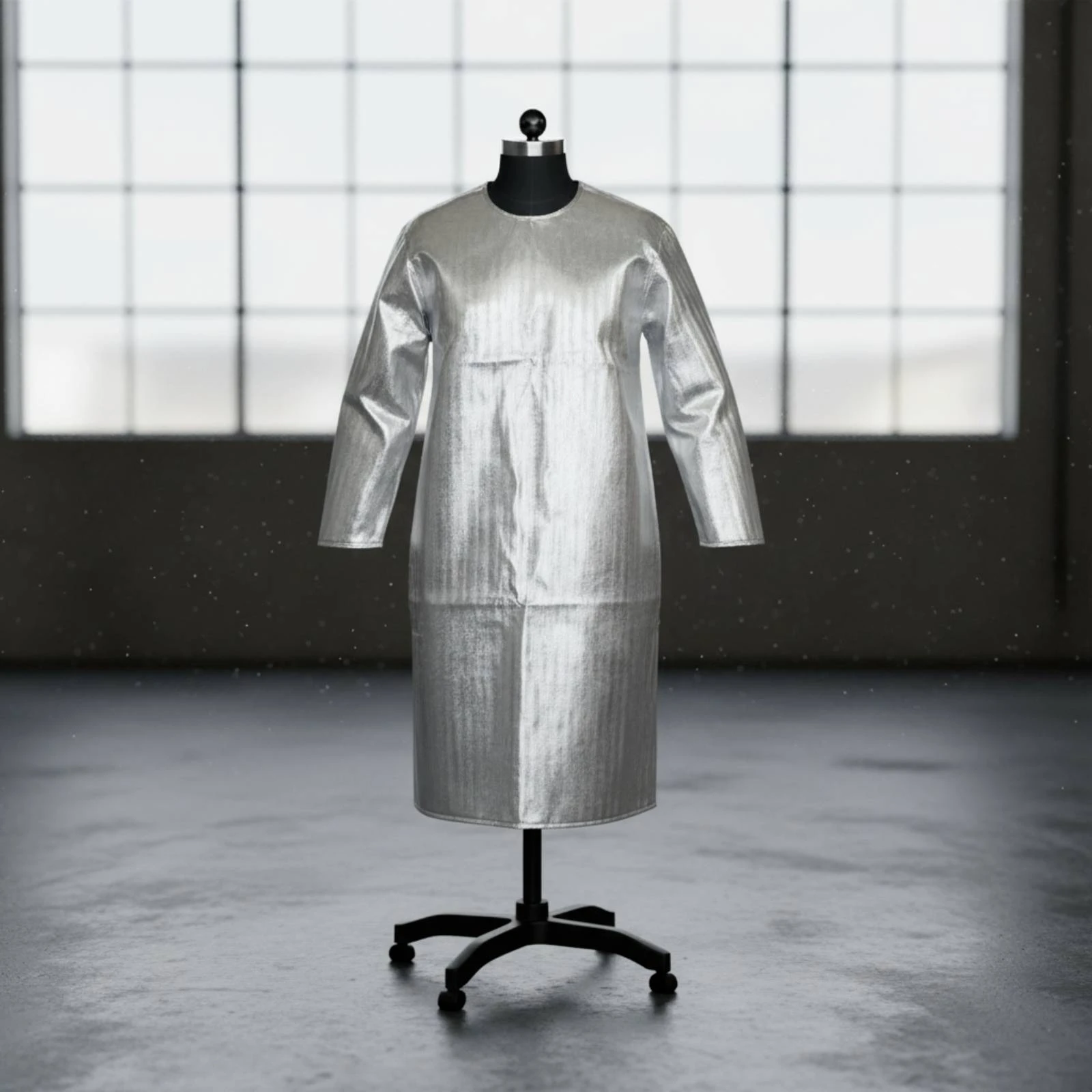 Aluminized Heat Resistant Apron Full Coverage Metalworking Apron with Sleeves Sturdy Heavy Duty for Foundry Workers, Forging