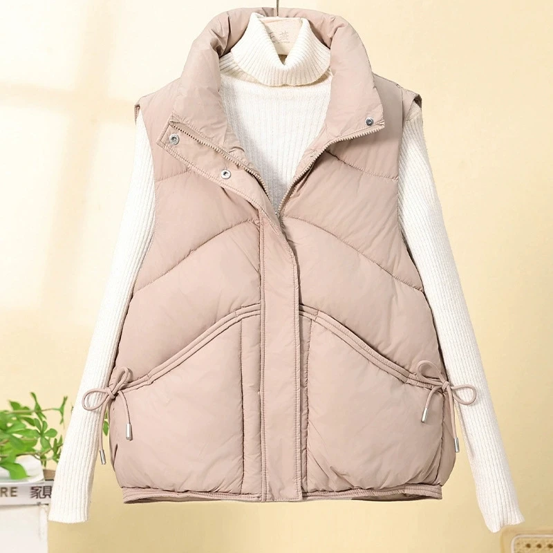 

Women Wearing Winter Warm Jacket Cotton Down Vest Waistcoat