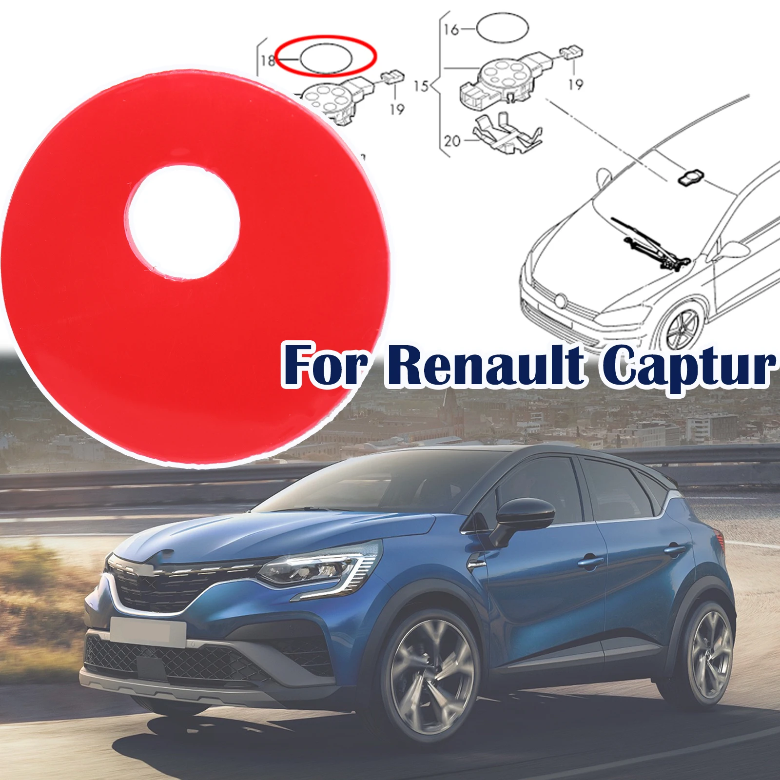 Rain Light Sensor Gel Pad For Renault Captur Clio IV Espace Fluence Laguna Mégane Scénic Film Silicone Windscreen Chip Fix Tape