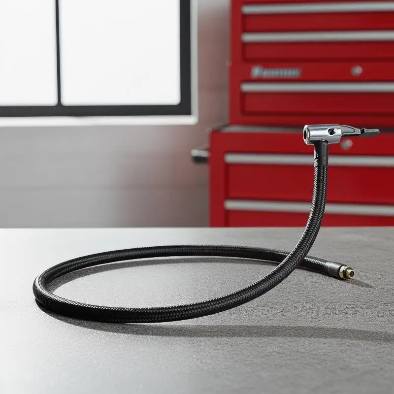 1Piece 320mm (6mm) Car Tire Inflator Hose Inflatable Air Pump Extension Tube Adapter Twist Tyre Connection Locking Air Chuck