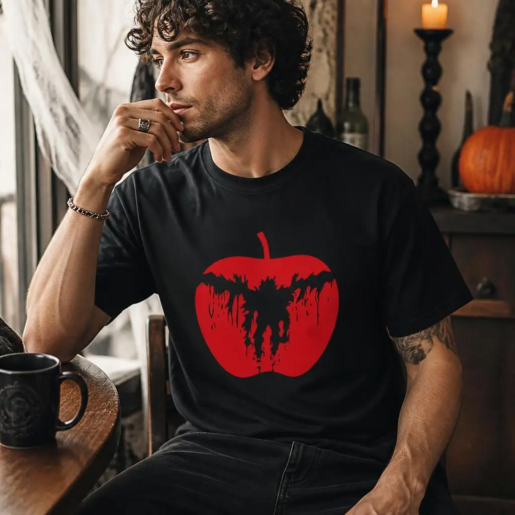 Dark Apple Spirit Death Note T Shirts Casual Tees Short Sleeve Round Collar T-Shirt Pure Cotton Tops