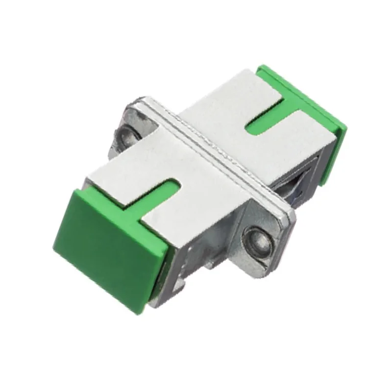 50PCS metal Simplex Singlemode SM SC APC multimode MM fiber Coupler SC UPC connector  Metal SC Fiber Optic Adapter