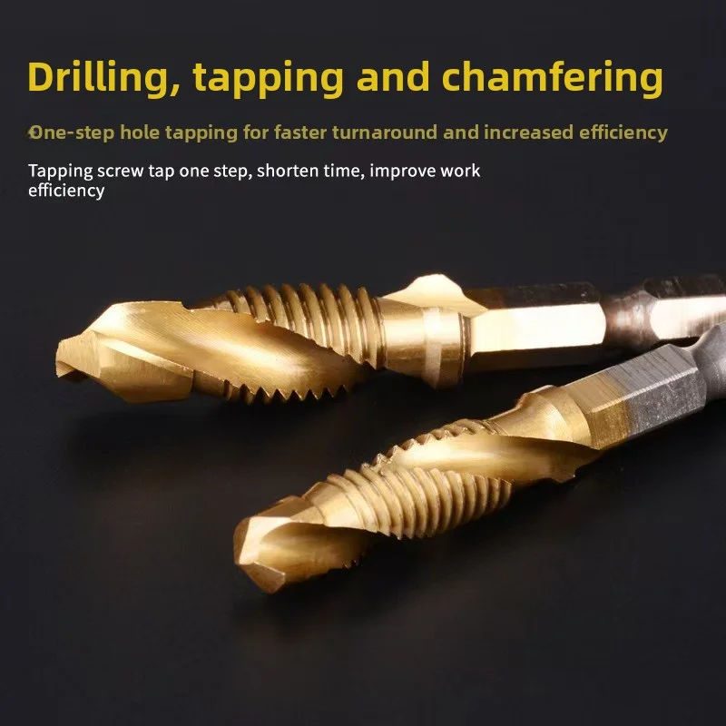 Punching and Tapping Integrated Dual-purpose Self-tapping Drill, Essential Tapping Drill for Installation and Processing