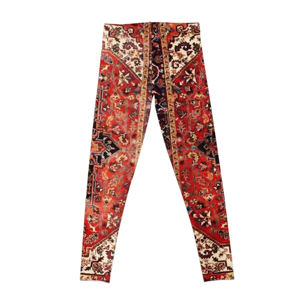 Heriz Antique Vintage Boho Persian Carpet Print Leggings legging push up woman gym women's sportswear sporty leggings woman