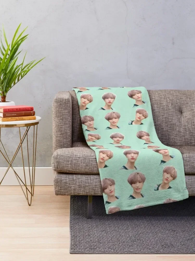 ATEEZ Seonghwa Pack Throw Blanket Soft Plush Plaid Sofa Quilt Weighted Blankets