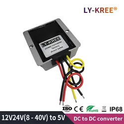 LY-KREE 9V 12V 24V 36V to 5V 3A 10A 30A Step Down  12 Volt to 5 Volt 15W DC DC Converter Car LED Power Supply