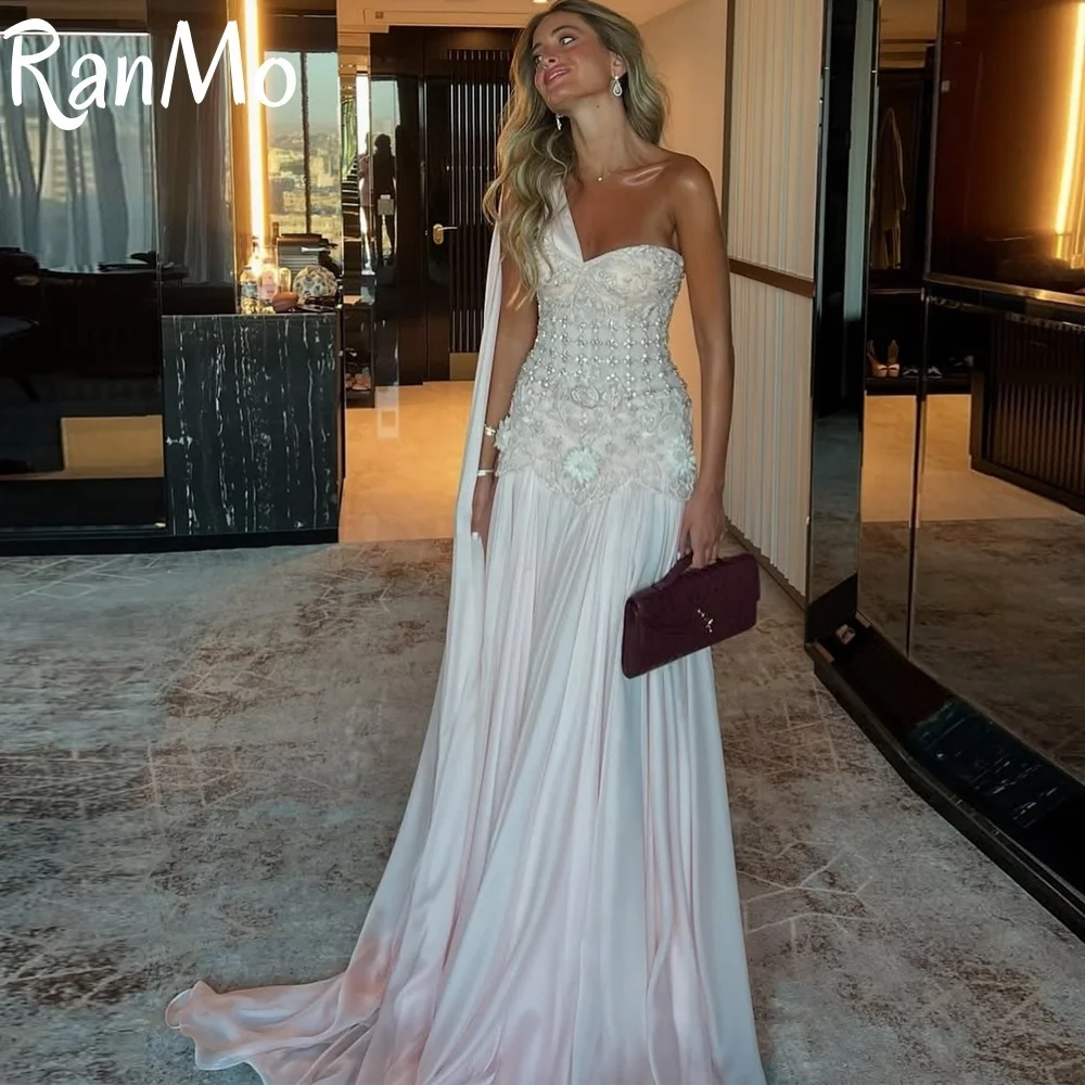 

Ranmo One Shoulder Prom Dresses Luxury A Line Beaded Prom Cocktail Dress Summer Party Gowns Vestidos De Cóctel Customized 2025