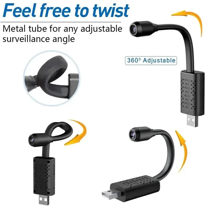 Mini 4K USB Surveillance WiFi Cameras Flexible Lens Cable Motion Detection Video Recorder Security Monitoring Camcorder 2026 image 6
