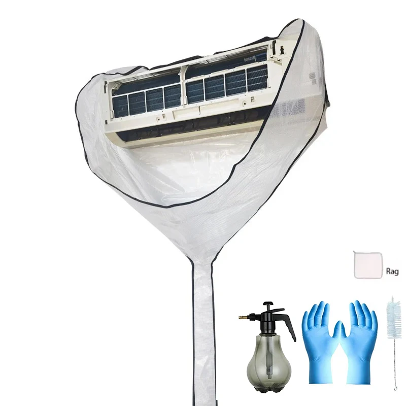 2025 Home Air Conditioner Cleaning Kit With Drainage Pipe Collecting Bag To Wash Air Conditioning Hanging AC Water Washing Bag
