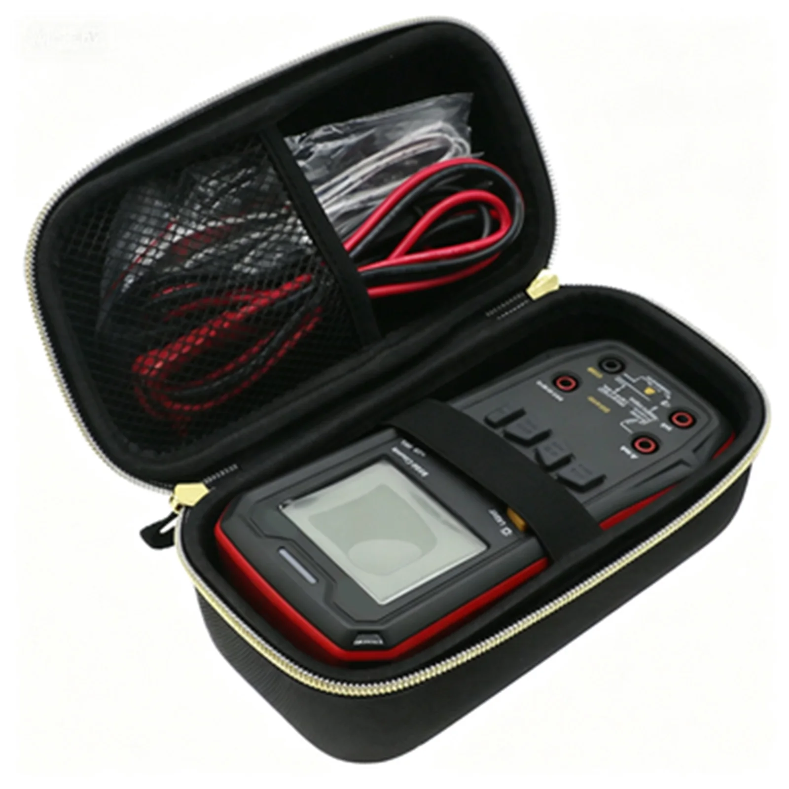 Hard EVA Case for UNIT/UT60S Digital Multimeter Outdoors Works Advanced Hard Cases Travel Protect Box with Hand Strap and Zipper