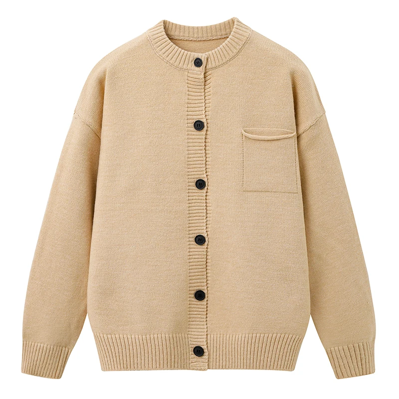 سترة محبوكة عالية الجودة للترفيه في الأعمال الخارجية مريحة وفضفاضة قابلة للتنفس عصرية وعصرية بأكمام طويلة للرجال