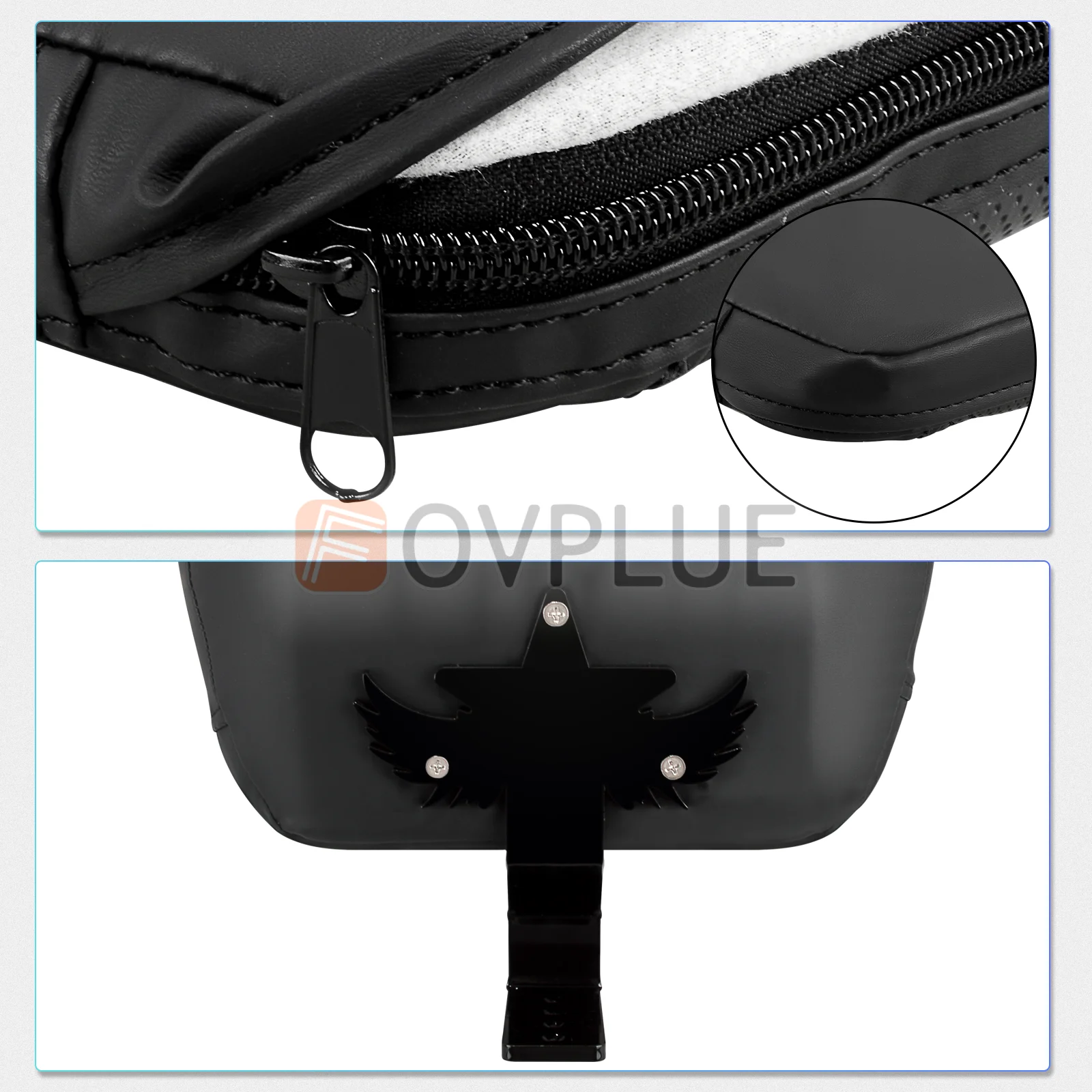 Driver Backrest Pad Motorcycle Adjustable Back Cushion For Harley Touring CVO Road King Road Glide Electra Street Glide 2009-up