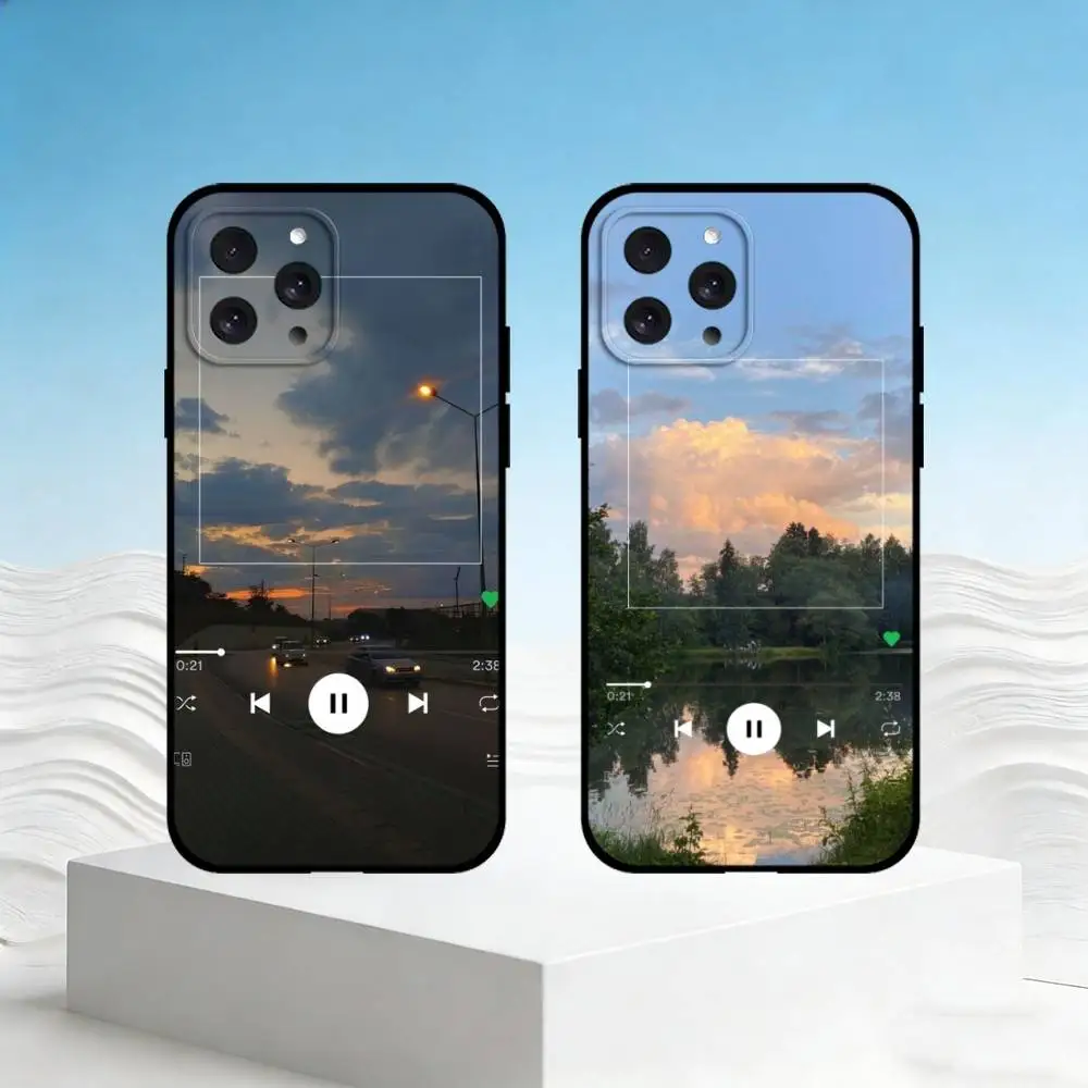 

A-Atmosphere life aesthetics Phone Case For iPhone 17,16,15,14,13,12,11 Plus,Pro Max,SE4Soft Silicone Black Cover