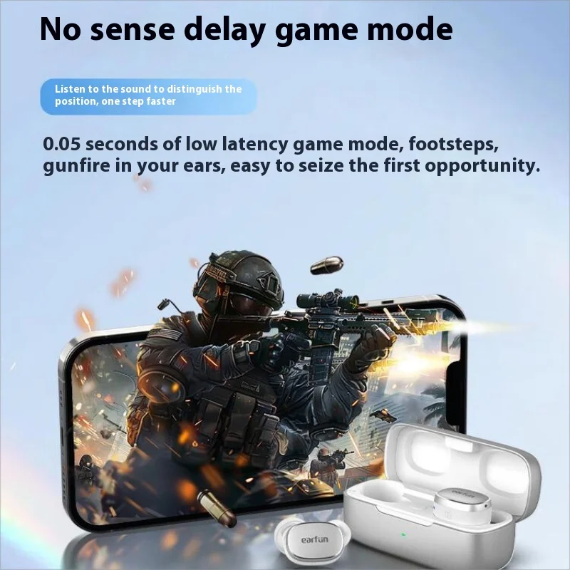 سماعة أذن لاسلكية من EarFun Free Pro3 لتقليل الضوضاء وعمر بطارية طويل مقاوم للماء سماعات أذن رياضية محمولة مع ميكروفون مخصص