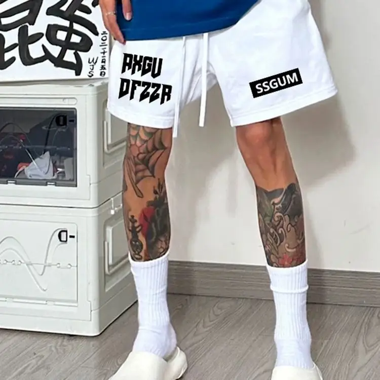 

Individual Trendy Brand Men's Shorts for Summer Casual Loose and Suitable for Basketball and Commuting Unisex Bike Shorts