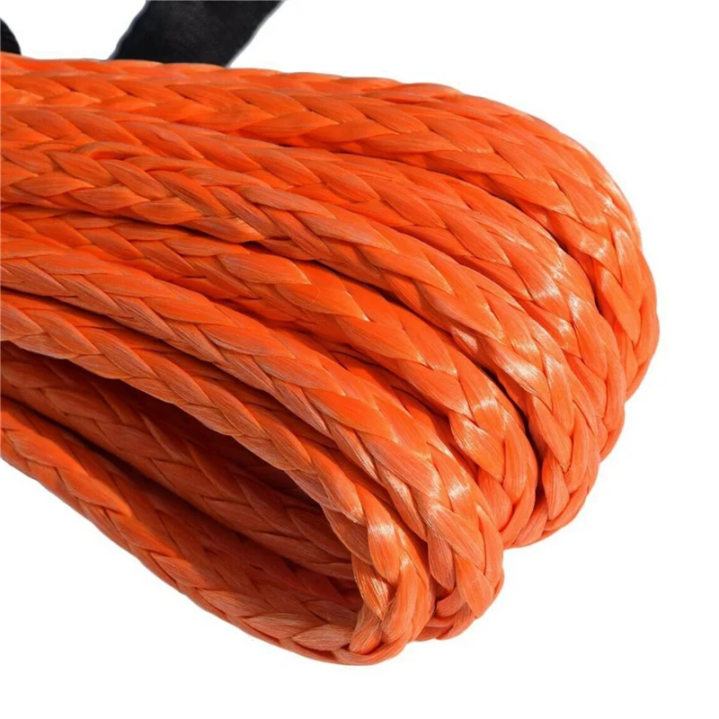 

2X Synthetic Winch Rope, Orange1/4 X 50Ft Synthetic Winch Rope Line Cable For ATV UTV SUV Truck Boat Winch