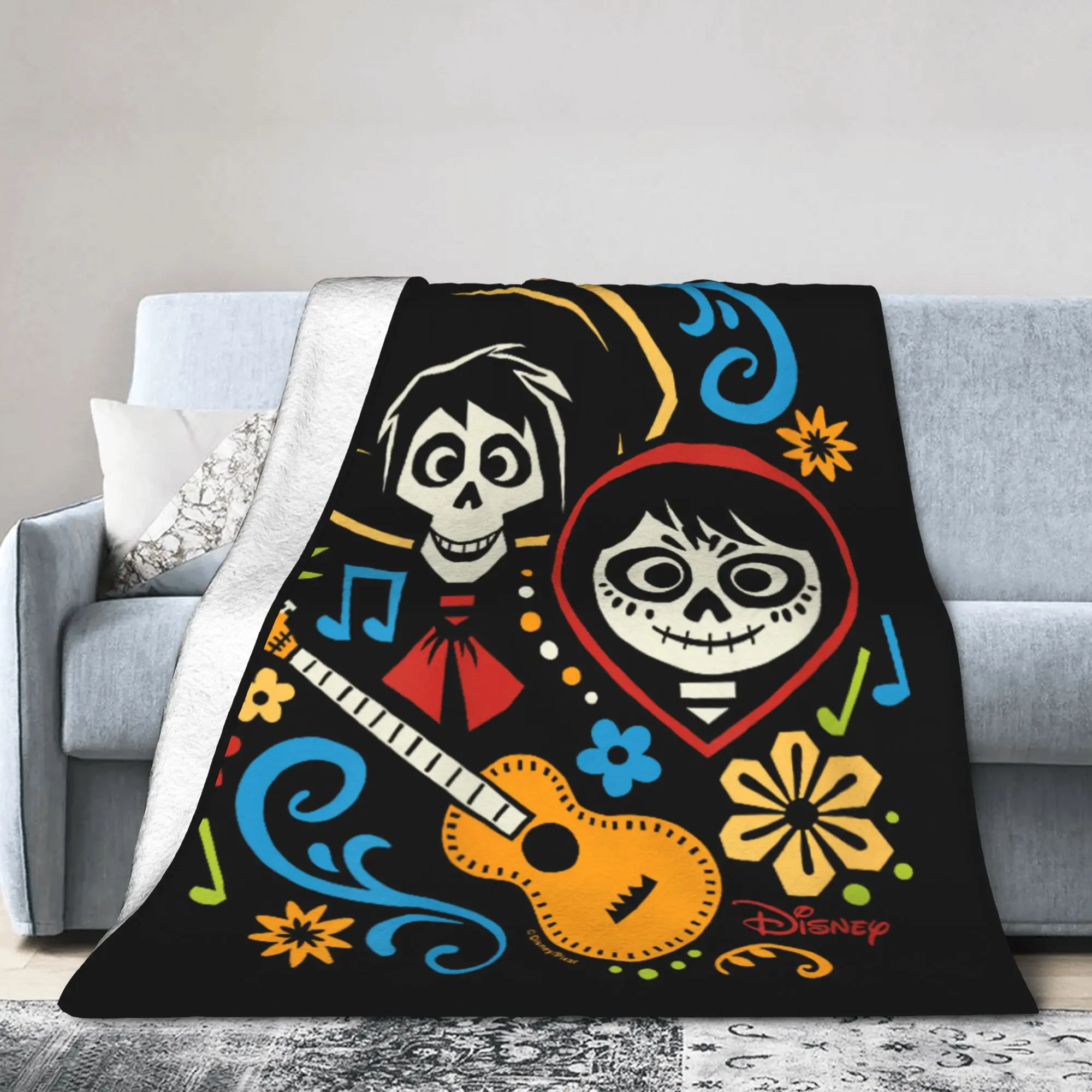 

Фланелевые одеяла Coco Hector And Miguel с героями мультфильмов для ковра, вязаное одеяло для автомобиля, легкое тонкое портативное одеяло