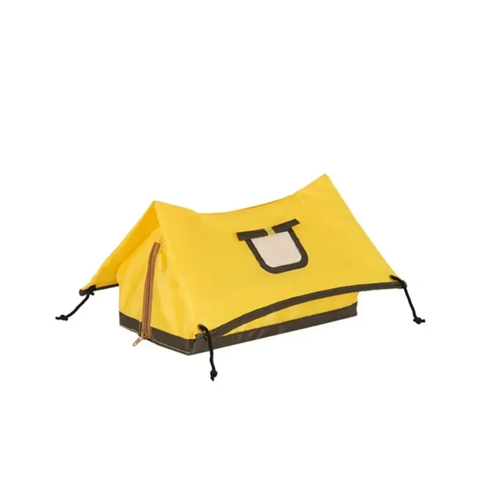 Outdoor Camping Tissue Box Barbecue Creative Tent-shaped Tissue Storage Box Foldable Portable Car Paper Pump