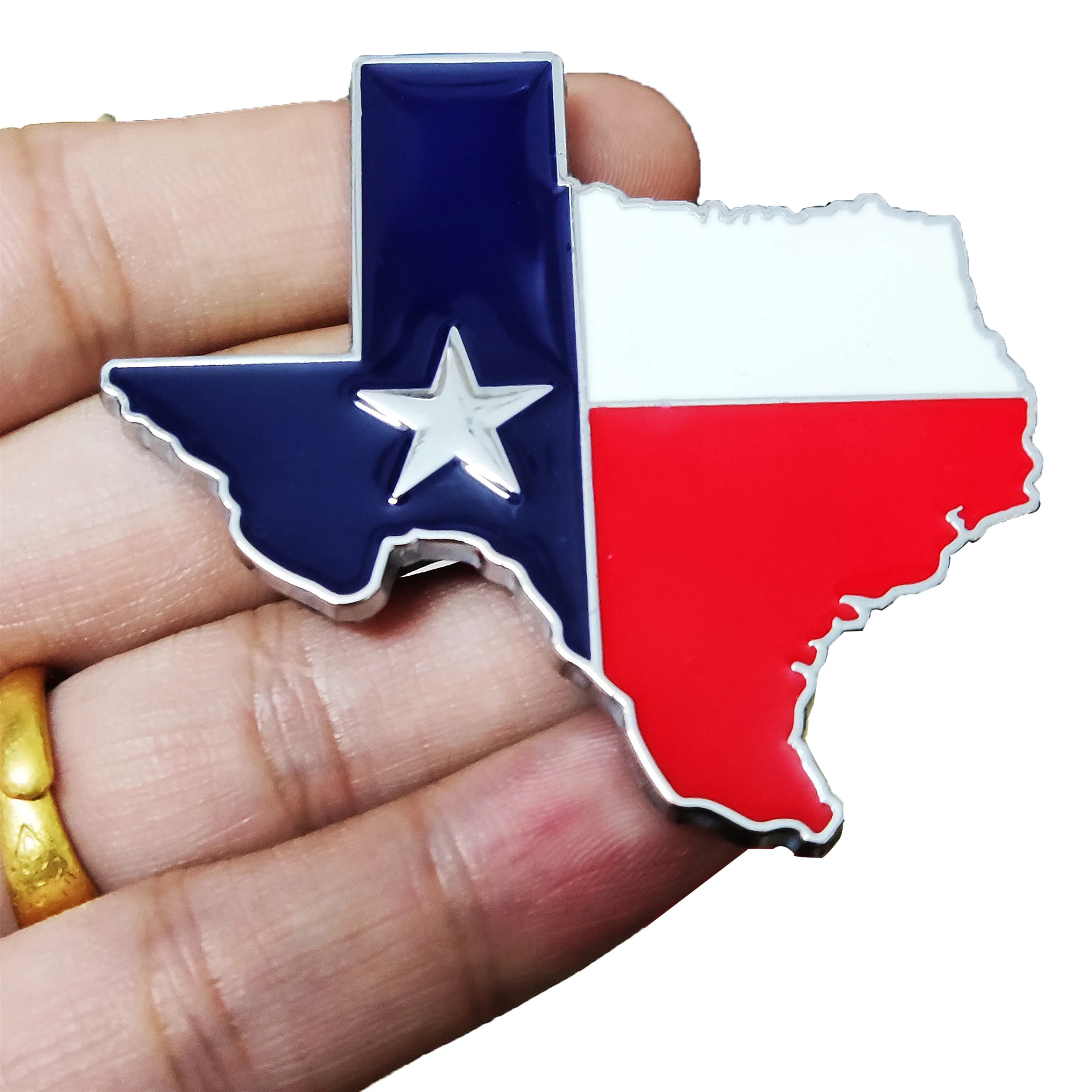 Metal Texas Map Car Badge: Ideal for Trunk, Fender, Door & Full - Body Decoration