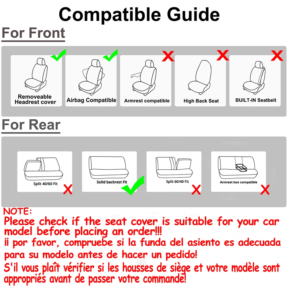 AUTO PLUS Car Seat Covers Universal Size Fit For Most Car Suv Truck Van Car Accessories Interior Seat Covers For Car Full Set - Image 6