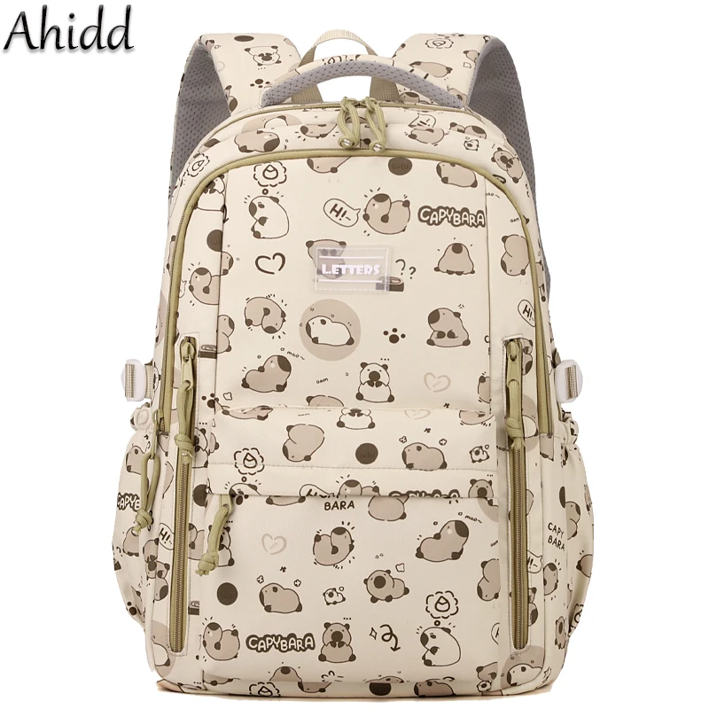 

Cute Backpacks Women Multi-Pocket School Bag Waterproof Nylon Daypack Student Lightweight Bookbag Large Capacity Travel Rucksack
