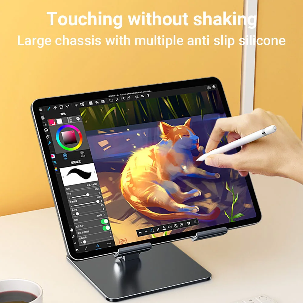 for iPad Samsung Huawei 4-13 Inch Carbon Steel Adjustable Tablet Stand Foldable Desktop Phone Holder New