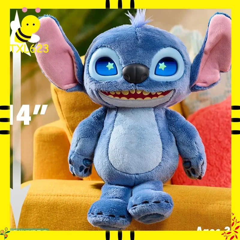 

Lilo & Stitch Interactive Plush Doll Large Sound And Light Emotional Toy Cute Fun Children's Gift Stuffed Animal Movie TV Theme