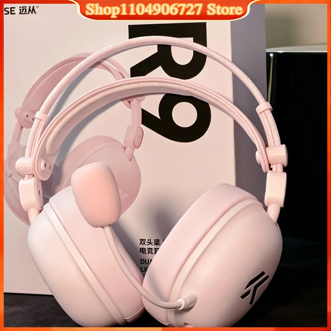 Mchose R9 Wireless Gaming Headset Four Mode Connection Lightweight Ergonomic Over Ear Headphones For Pc Gaming