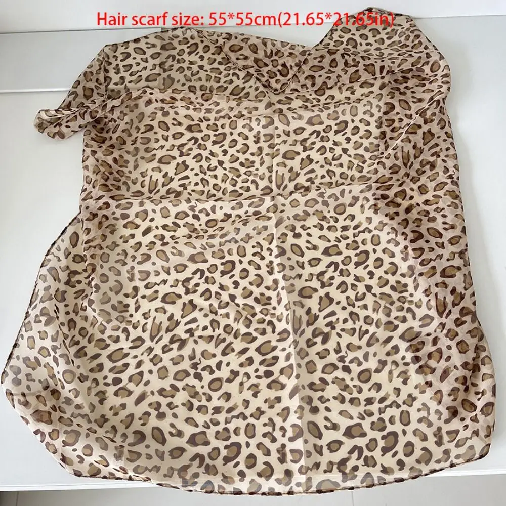 모자 Y2K 레오파드 프린트 헤어 스카프 매운 소녀 터번 스타 헤어 밴드 레트로 힙합 펑크 두건 streetwear