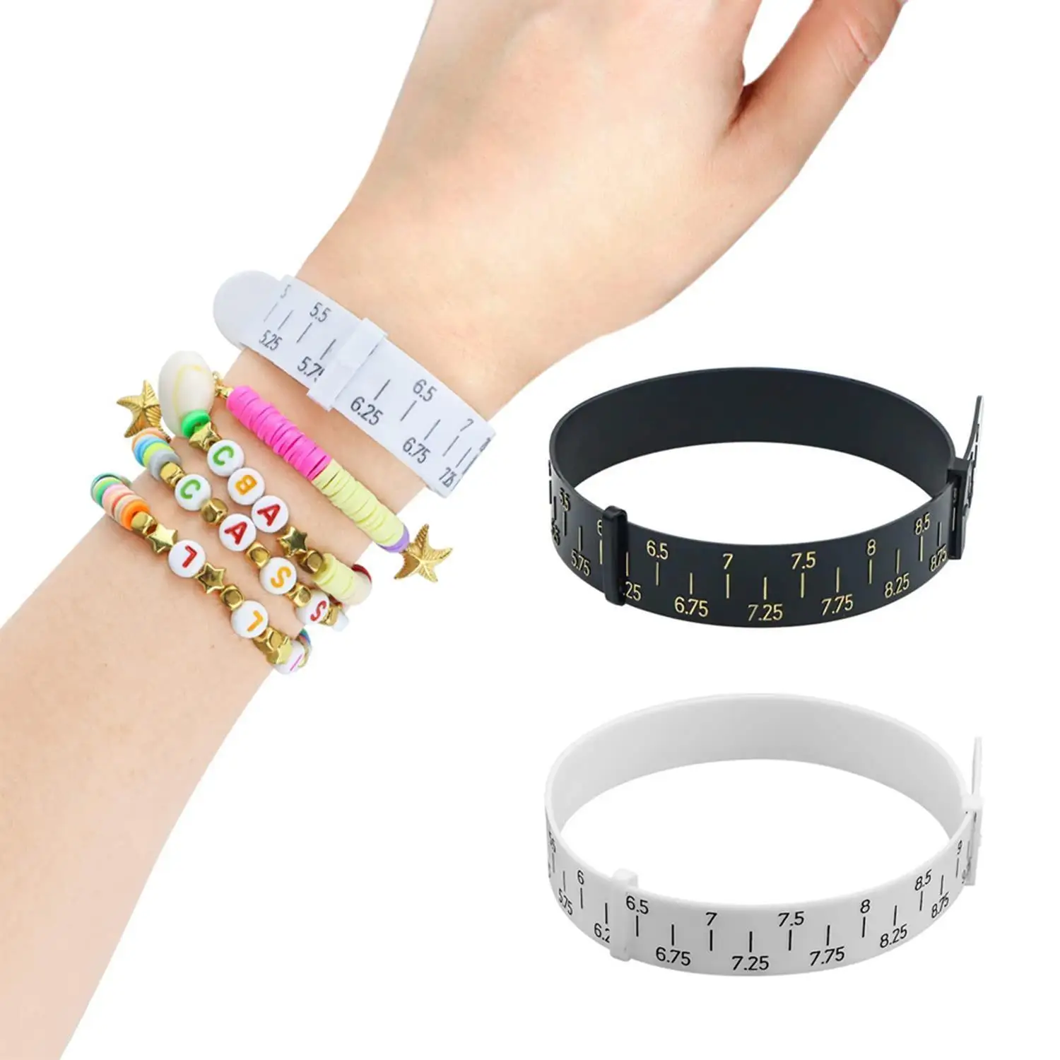 1Pc Plastic Bracelet Bangle Gauge Sizer Jewelry Measure Wrist Size Tool 15-25cm Jewellery Bracelet Making Tools for Jewelry