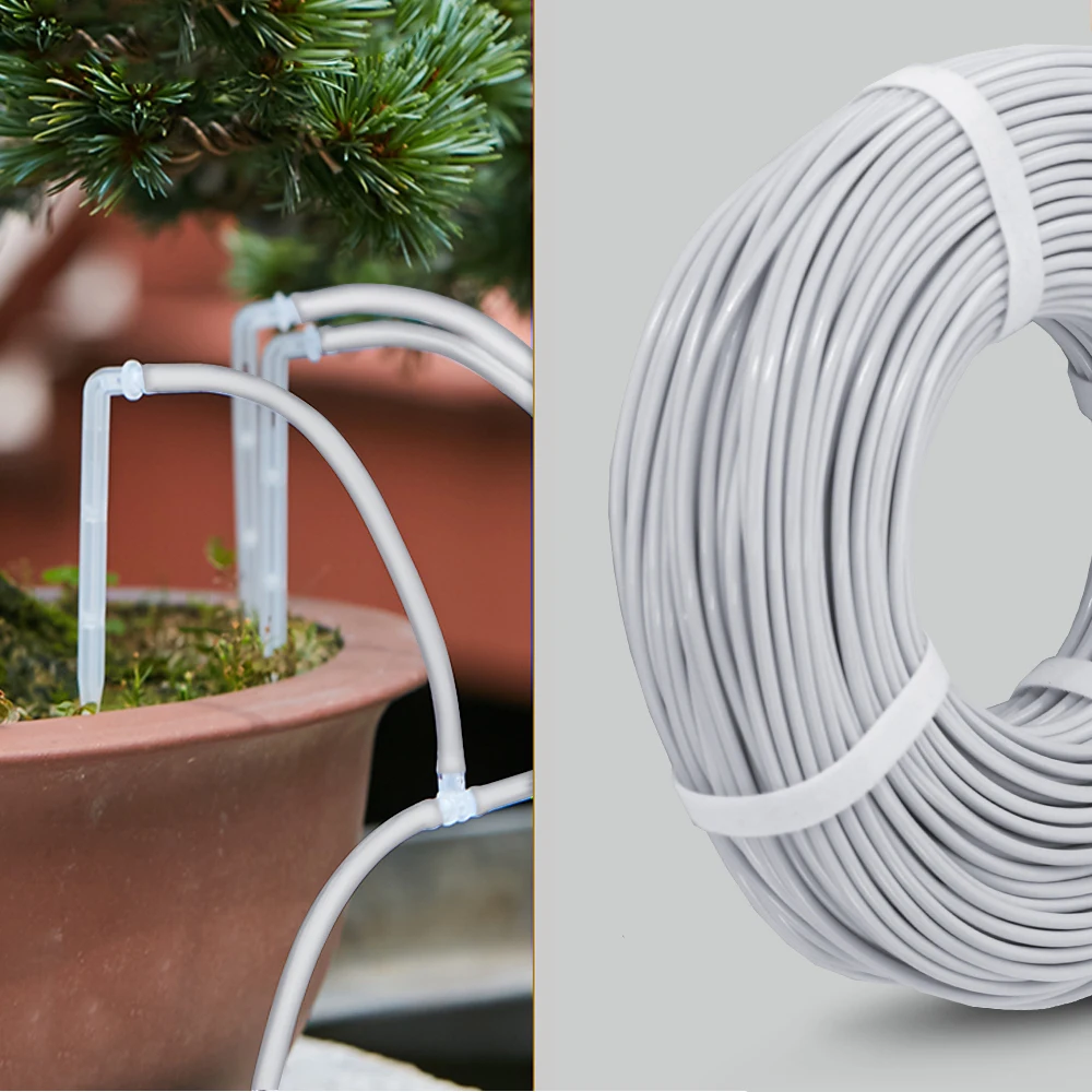 10-30m 1/8'' 1/4''  Panda PVC Hose 2-Layer Drip Irrigation Pipe Black Inside White Outside Garden Irrigation Pipe  Watering Hose