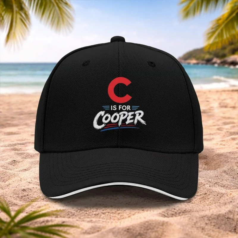Cooper Letter Baseball Cap for Men & Women – Adjustable Unisex Lightweight Cap, Machine Washable, Multiple Colors