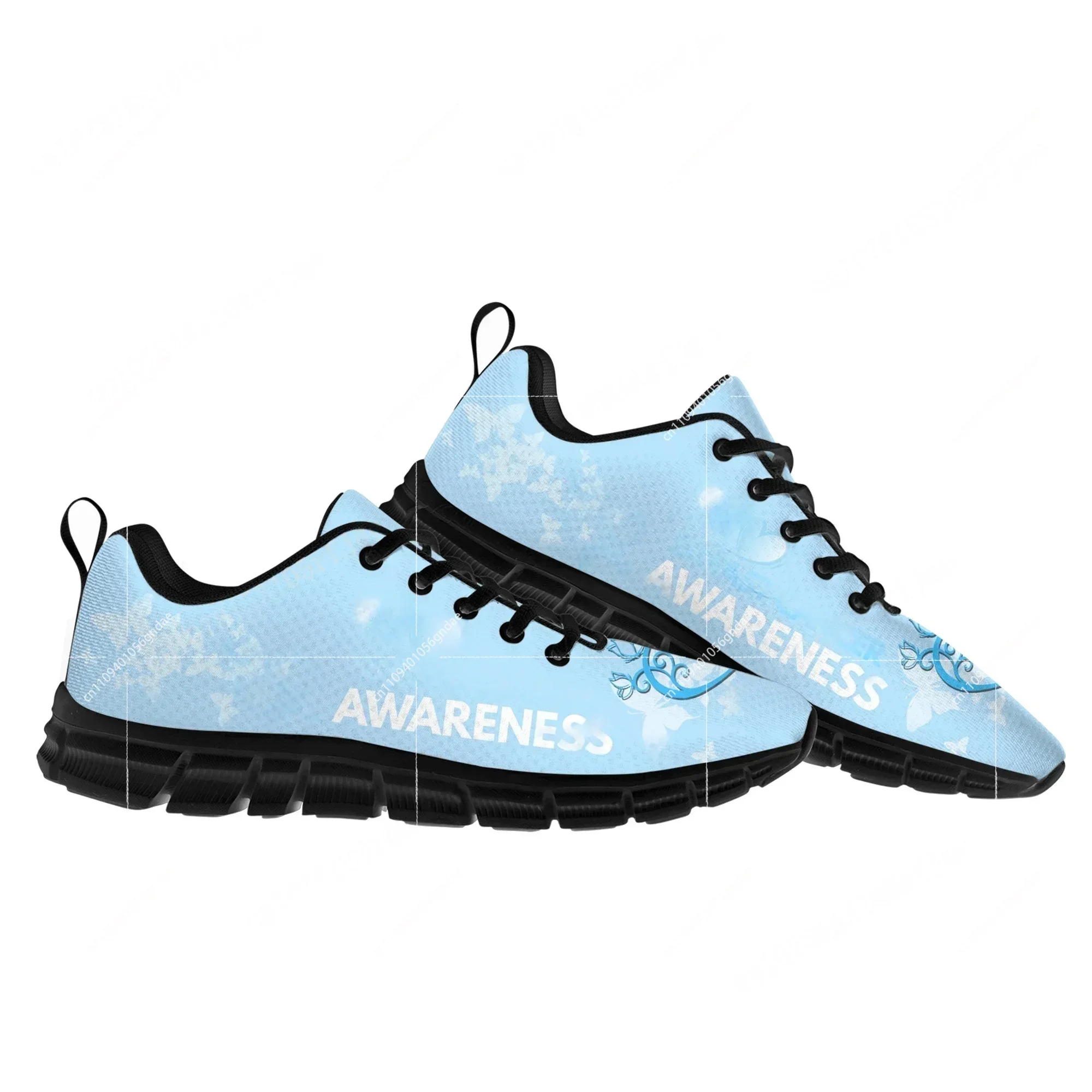 Breast Cancer Awareness Pink Ribbon Design Sports Shoes Mens Womens Sneakers Sneaker Custom Built Shoes view 5