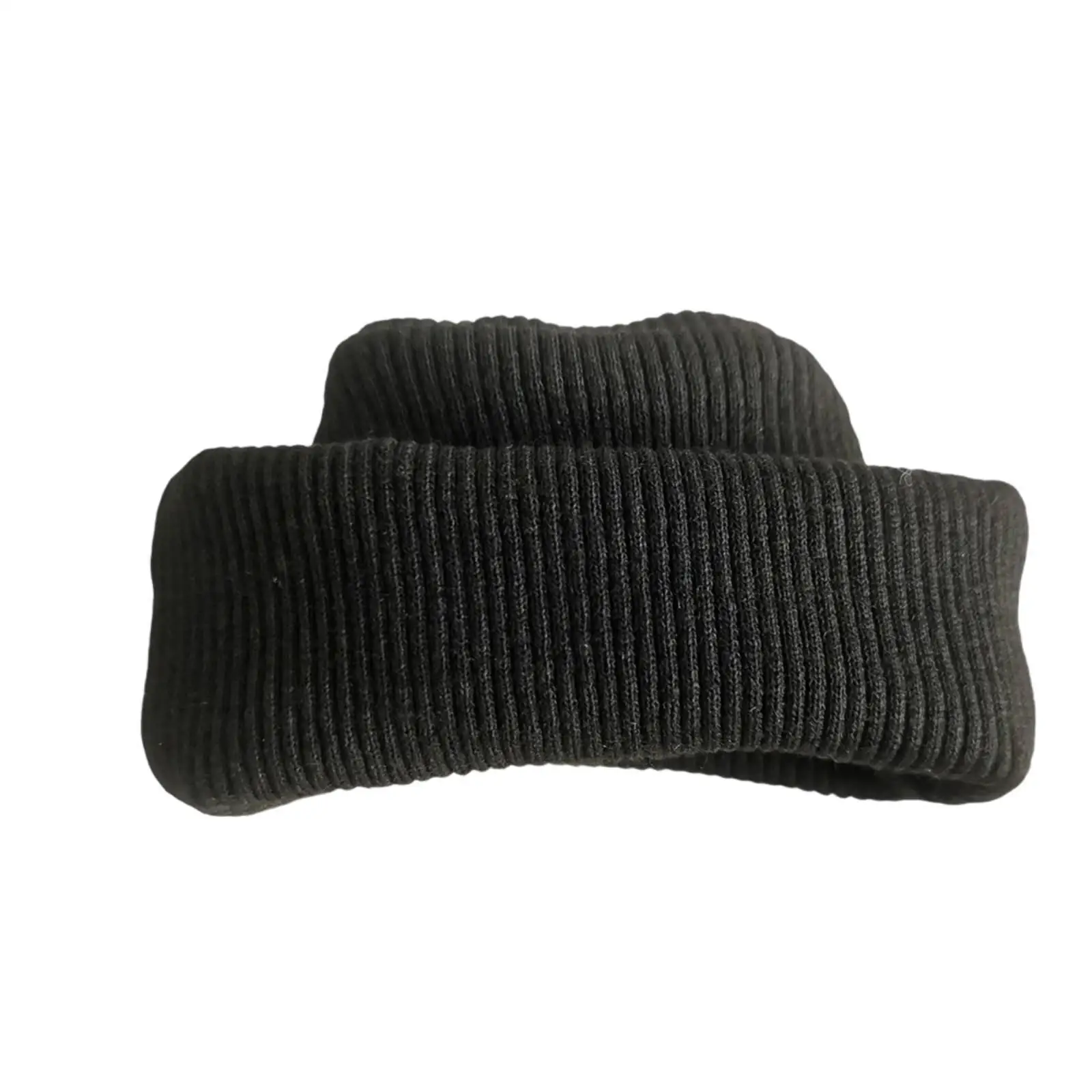 Foldable Knit Doll Hat for 17cm Dolls Miniature Ribbed Cap Stylish Doll Accessory for BJD Wardrobe
