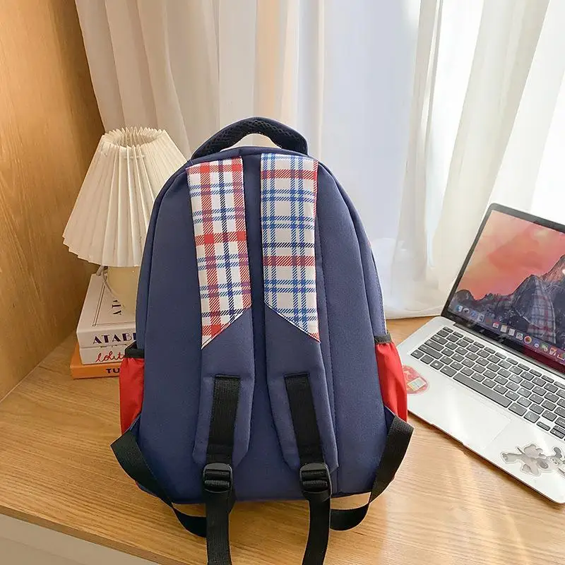 جديد ريترو شبكة تصميم الكرتون مرحبا كيتي عالية السعة على ظهره مقاوم للماء حقيبة مدرسية تفتيح العبء موضة مهرجان هدية