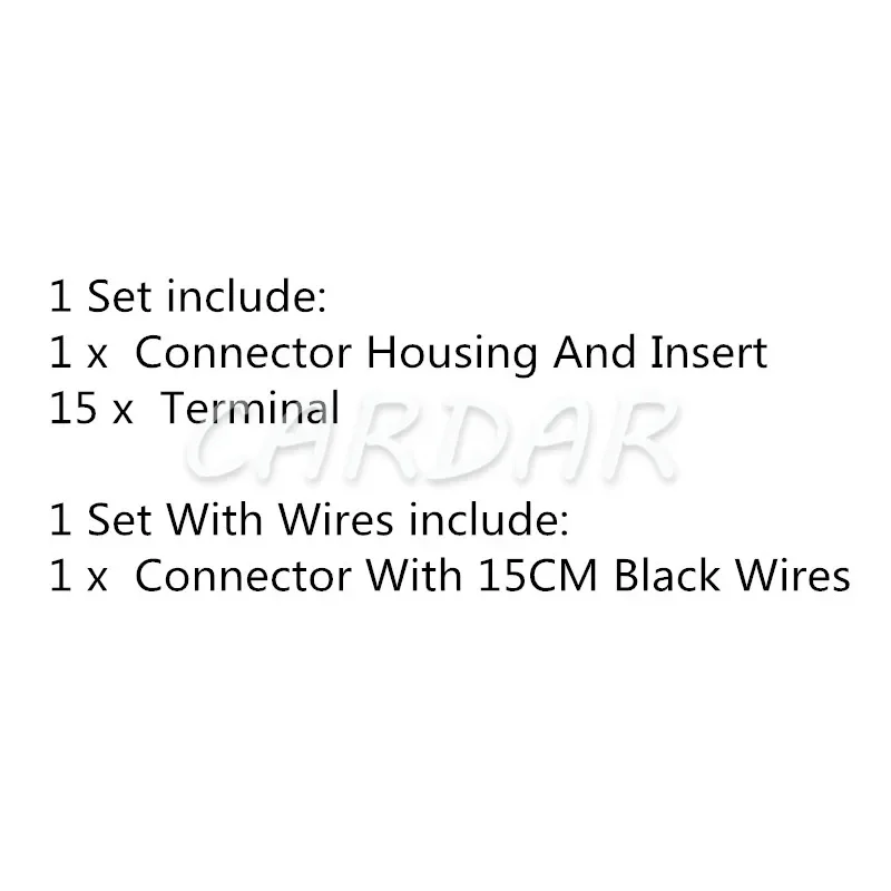 1 conjunto de conector de placa de computador automotivo, 15 pinos 1j0 962 615, plugue 1j 0962615   Conjunto AC do soquete do cabo ECU 1J 0962615   Para VW