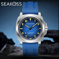 SEAKOSS 40mm 10Bar Automatic Mechanical Men's Watches ST1612 Seagull Movement 304L Super Luminous Calendar Sapphire Wristwatches