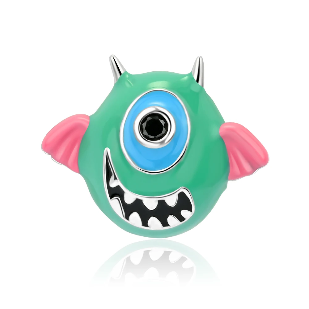 

Danturn 925 Sterling Silver Original Beads Demon Dangle Charm fit Snake Chain Bracelet Fashion Women Jewelry Making