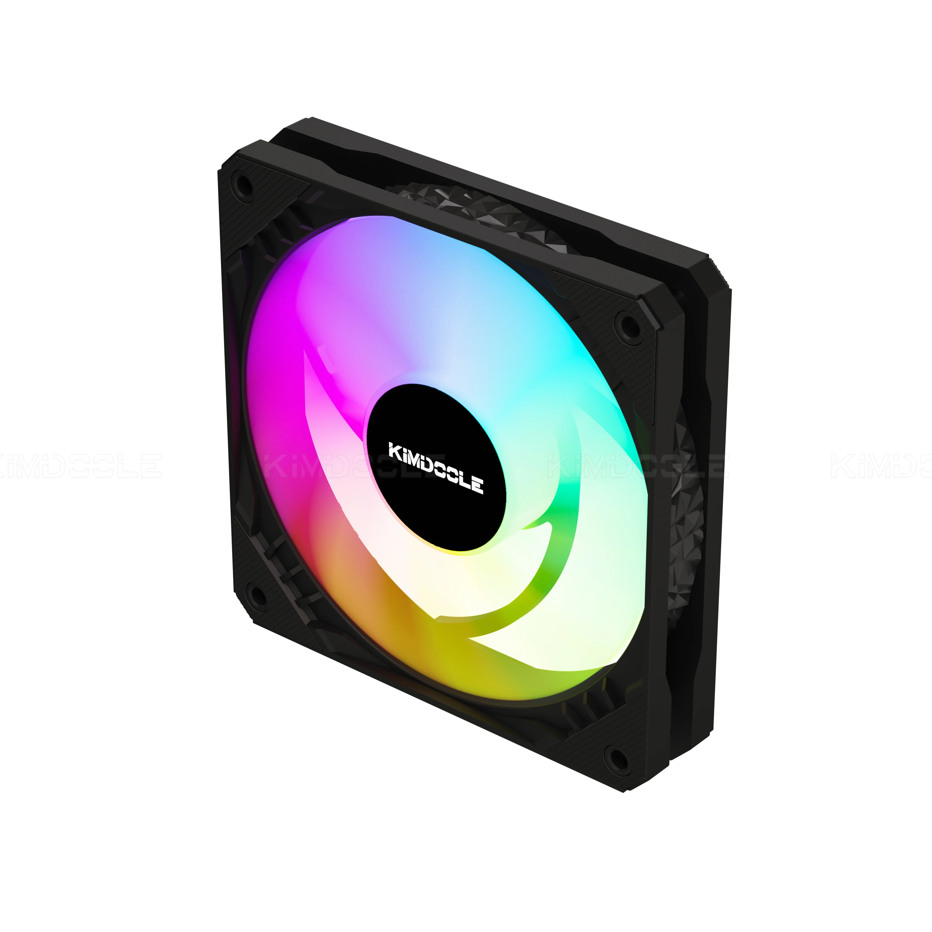 Kimdoole Computer Case Fan PC 120mm 12V RGB Fan IDE 4pin CPU For Desktop Computer Heat Dissipation Colorful Fan For IDE 4pin